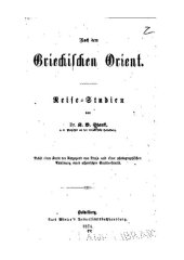 book Nach dem griechischen Orient. Reise-Studien