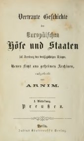 book Vertraute Geschichte der Europäischen Höfe und Staaten seit Beendigung des Dreißigjährigen Krieges