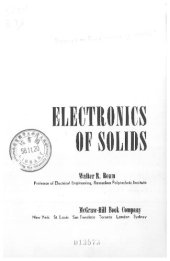 book Electronics of Solids