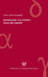 book Introduccion A La Sintaxis Lexica Del Español