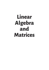 book Linear Algebra and Matrices