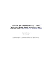 book Spectral and Algebraic Graph Theory (Draft)