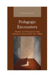 book Pedagogic Encounters: Master and Disciple in the American Novel After the 1980s