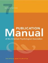 book APA Publication Manual: 7th Edition