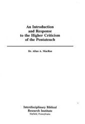 book An Introduction and response to the higher criticism of the Pentateuch