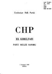 book CHP XX. Kurultayı: parti meclisi raporu