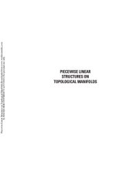 book Piecewise Linear Structures on Topological Manifolds