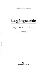 book La géographie: Objet, méthodes, débats