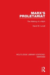 book Marx's Proletariat: The Making of a Myth