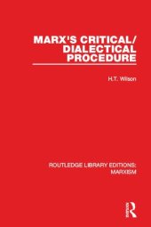 book Marx's Critical/Dialectical Procedure (RLE Marxism)