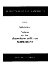 book Proben aus der elementaren additiven Zahlentheorie