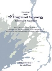 book Proceedings of the 28th Congress of Papyrology : Barcelona 1-6 August 2016