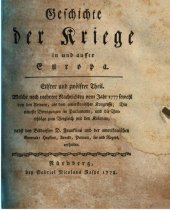 book Geschichte der Kriege in und ausser Europa