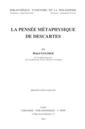 book La Pensee Metaphysique De Descartes