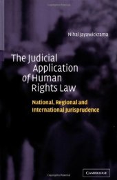 book The Judicial Application of Human Rights Law: National, Regional and International Jurisprudence