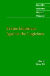 book Sextus Empiricus: Against the Logicians