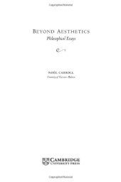 book Beyond Aesthetics: Philosophical Essays