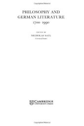 book Philosophy and German Literature, 1700-1990