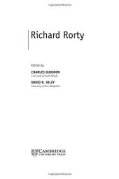 book Richard Rorty