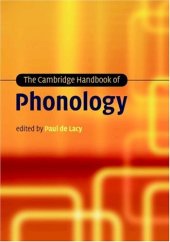 book The Cambridge Handbook of Phonology (Cambridge Handbooks in Language and Linguistics)