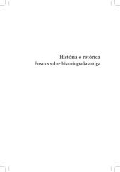 book História e retórica: ensaios sobre historiografia antiga