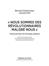 book « Nous sommes des révolutionnaires malgré nous »