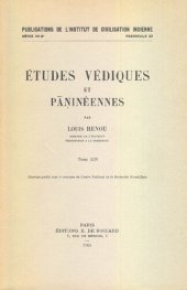 book Études védiques et pāṇinéennes