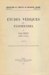 book Études védiques et pāṇinéennes