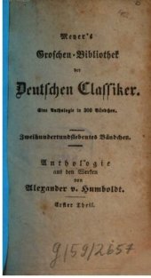 book Anthologie aus den Werken von Alexander v. Humboldt