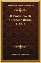 book Il panteismo di Giordano Bruno (1861)