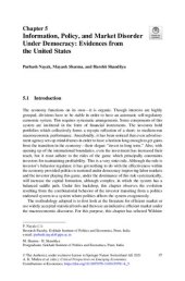 book Information, Policy, and Market Disorder Under Democracy: Evidences from the United States