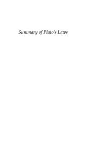 book Summary of Plato's Laws