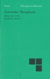 book Aristoteles' Metaphysik: Bücher I(A)-VI(E), Griechisch-Deutsch