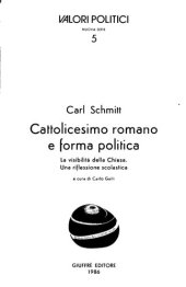 book Cattolicesimo romano e forma politica. La visibilità della Chiesa. Una riflessione scolastica