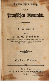 book Erdbeschreibung der Preußischen Monarchie