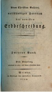 book Vollständiges Handbuch der neuesten Erdbeschreibung