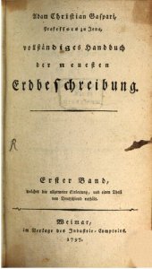 book Vollständiges Handbuch der neuesten Erdbeschreibung