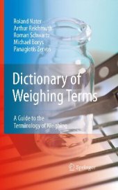 book Dictionary of Weighing Terms: A Guide to the Terminology of Weighing