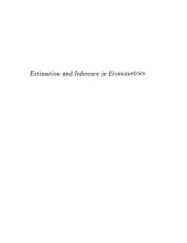 book Estimation and Inference in Econometrics