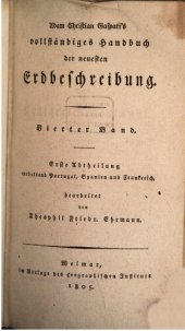 book Vollständiges Handbuch der neuesten Erdbeschreibung