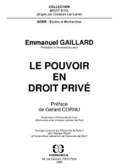 book Le pouvoir en droit privé