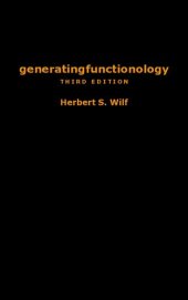 book generatingfunctionology: Third Edition