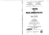 book La notion de police administrative