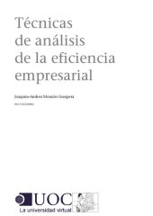 book Técnicas de análisis de la eficiencia empresarial