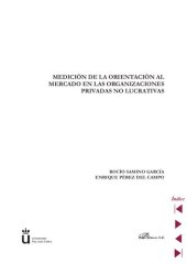 book Medición de la orientación al mercado en las organizaciones privadas no lucrativas (Colección Ciencias Jurídicas y Sociales) (Spanish Edition)