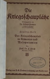 book Der Kriegsschauplatz in Armenien und Mesopotamien