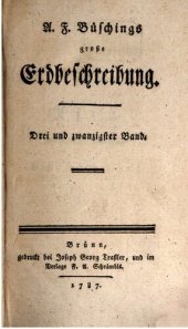 book A. F. Büschings große Erdbeschreibung