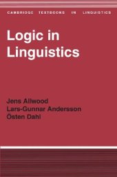 book Logic in Linguistics