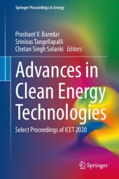 book Advances in Clean Energy Technologies: Select Proceedings of ICET 2020