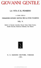 book Giovanni Gentile. La vita e il pensiero. Studi sul pensiero di Giovanni Gentile